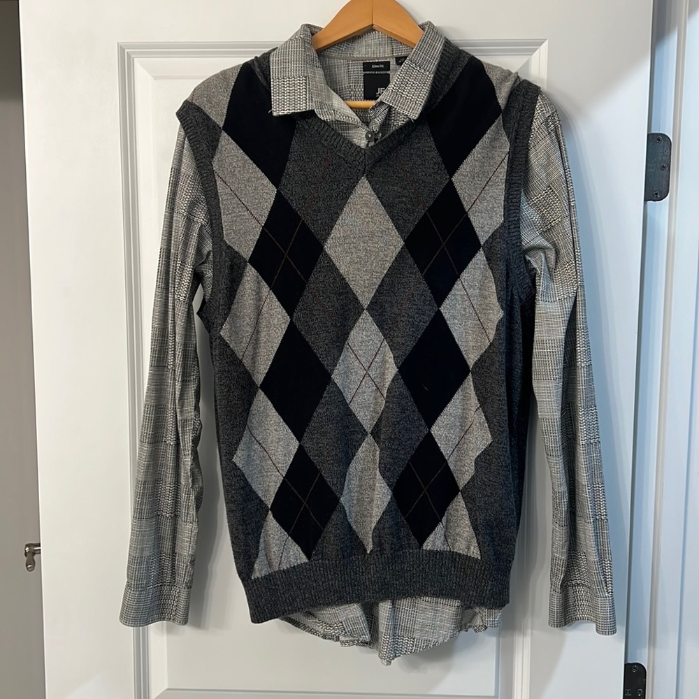 Dress shirt | J. ferrar | Black, Gray, white